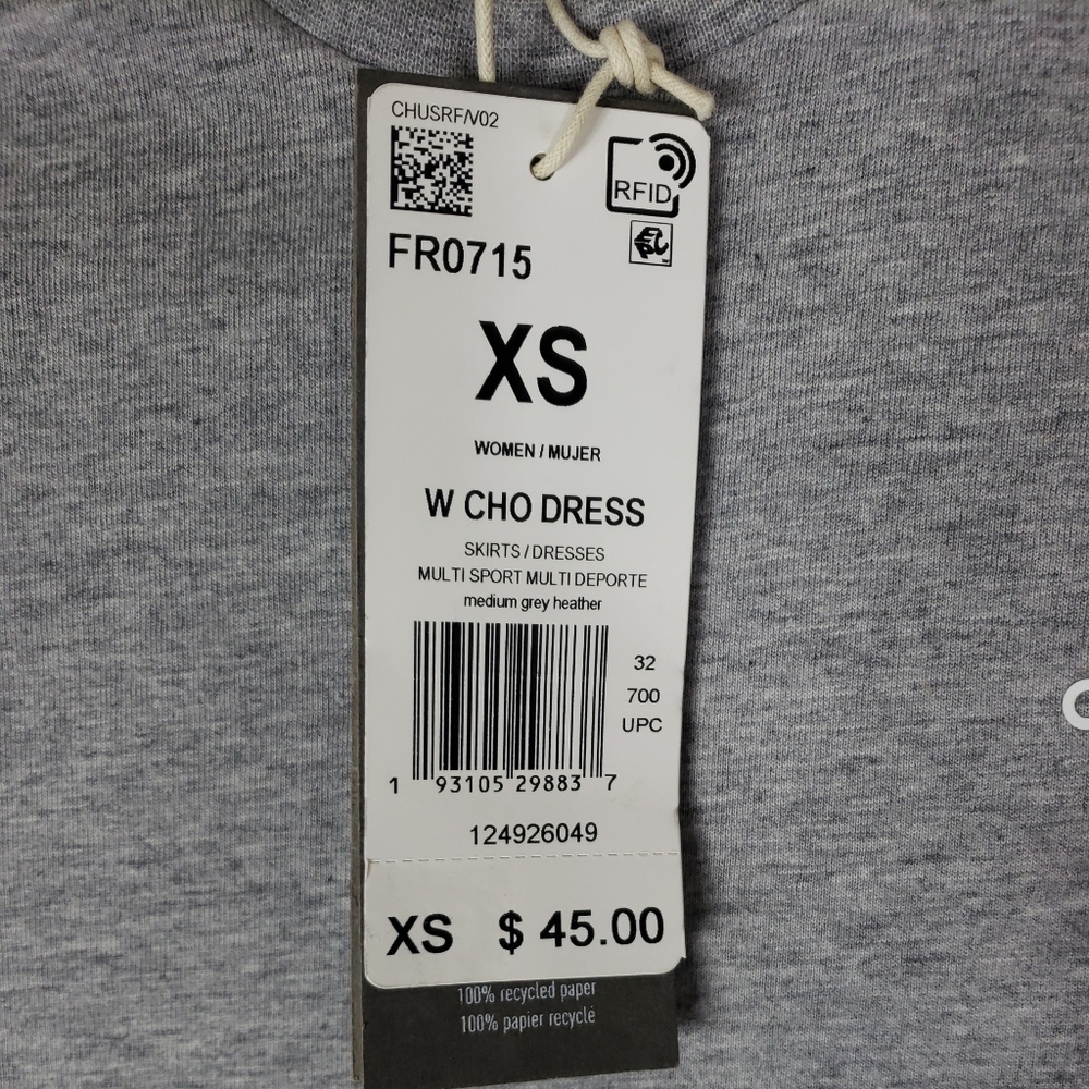 adidas Multi Sport Sleeveless Tank Cotton CHO Dress Grey - Picture 6 of 14